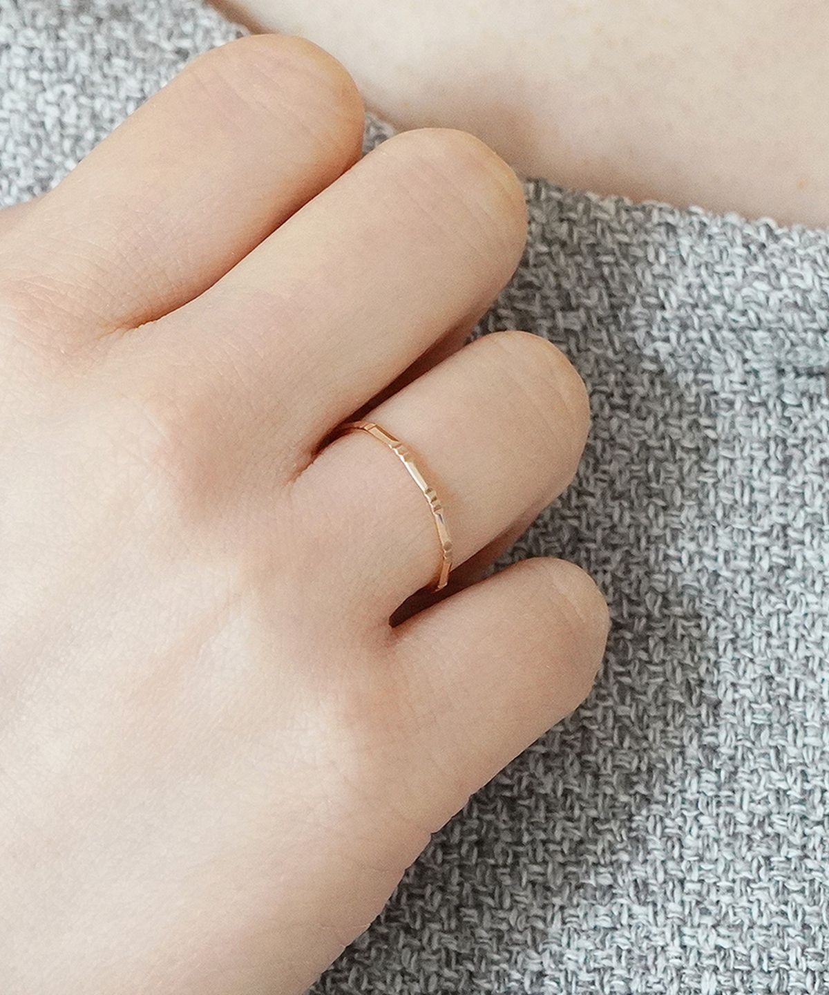 올은(ALLEUN) 14K 18K 컷팅 실 금 링 반지 레이어드 애끼 우정