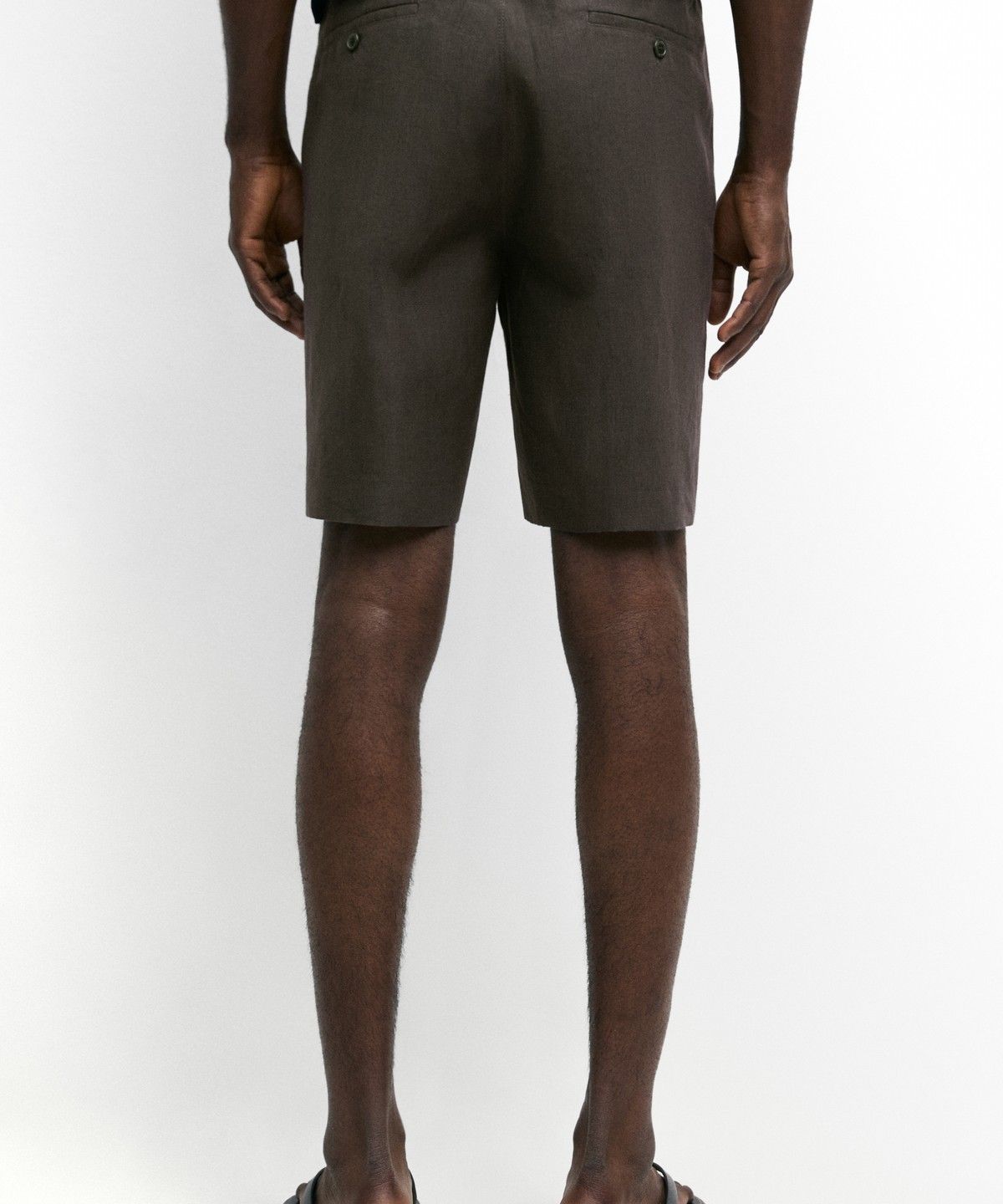 마시모두띠(MASSIMO DUTTI) 100% 린넨 버뮤다 쇼츠