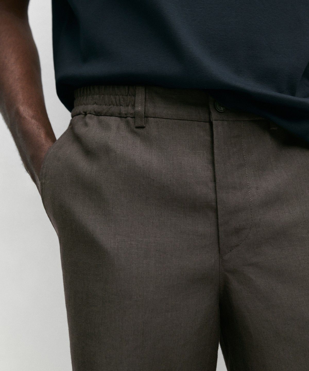 마시모두띠(MASSIMO DUTTI) 100% 린넨 버뮤다 쇼츠
