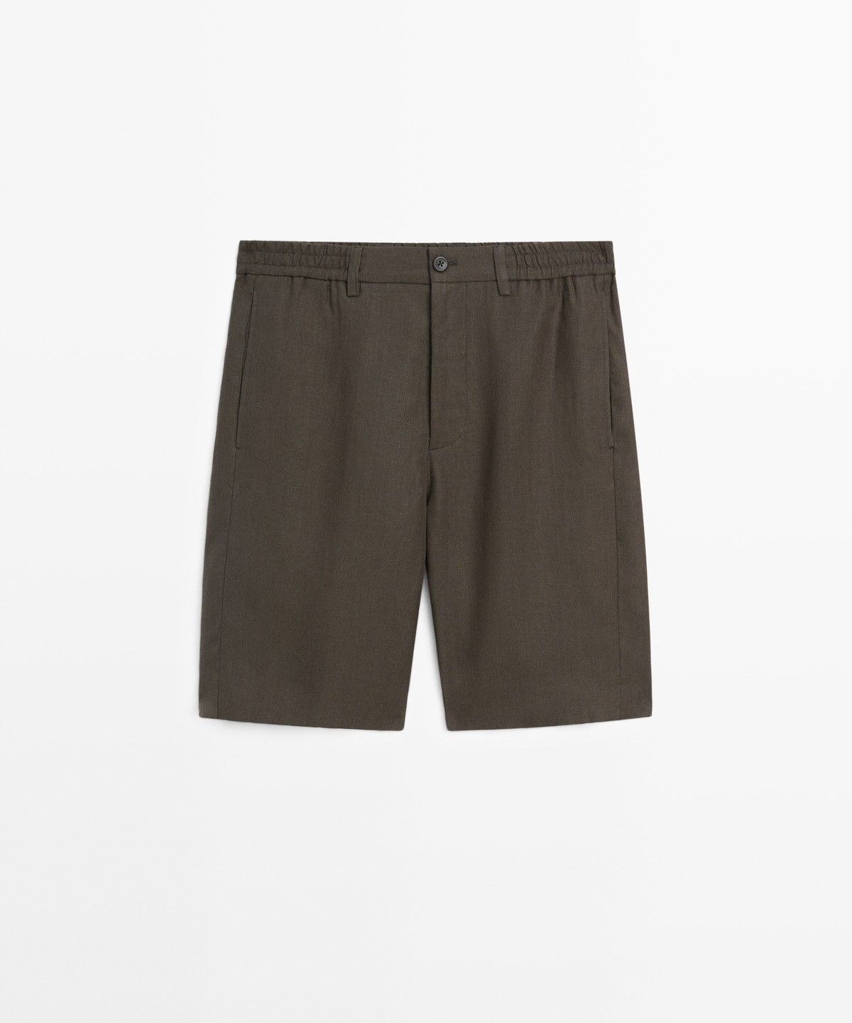 마시모두띠(MASSIMO DUTTI) 100% 린넨 버뮤다 쇼츠