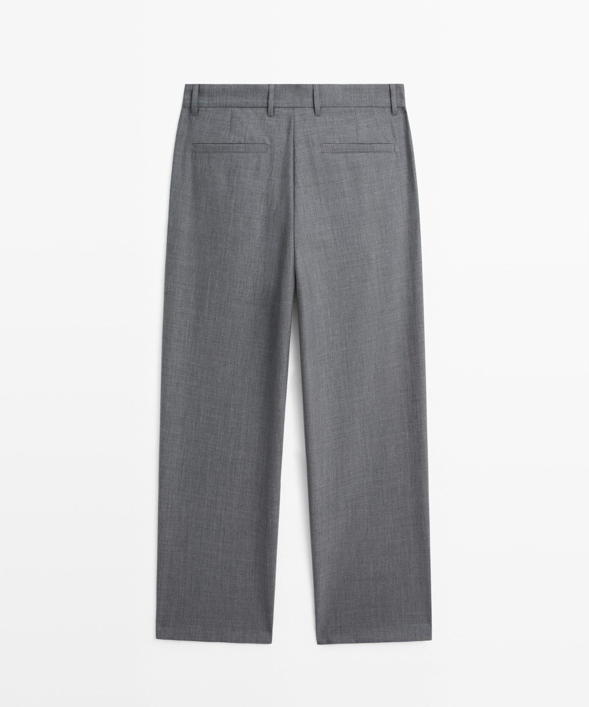마시모두띠(MASSIMO DUTTI) 릴랙스 핏 핀턱 쿨 울 팬츠