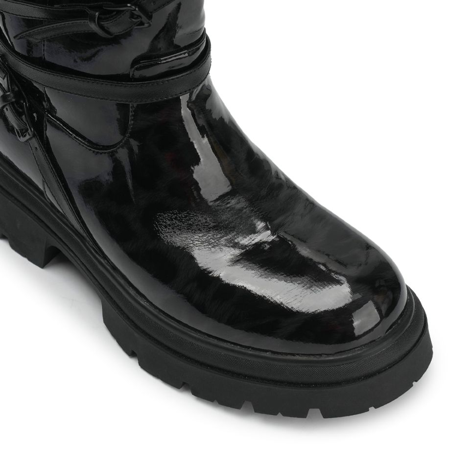 MUSINSA | IHCNIK [X ODOR] Glossy Leopard Rain Boots