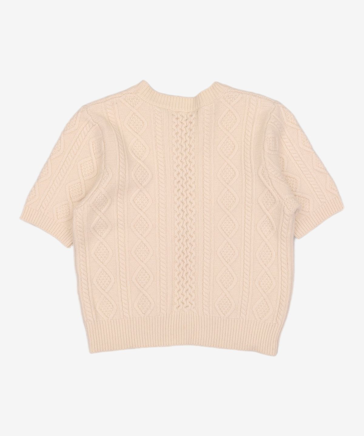 룩캐스트(LOOKAST) 아이보리 로우 케이블 울 니트 / IVORY ROWE CABLE WOOL KNIT ONE SIZE