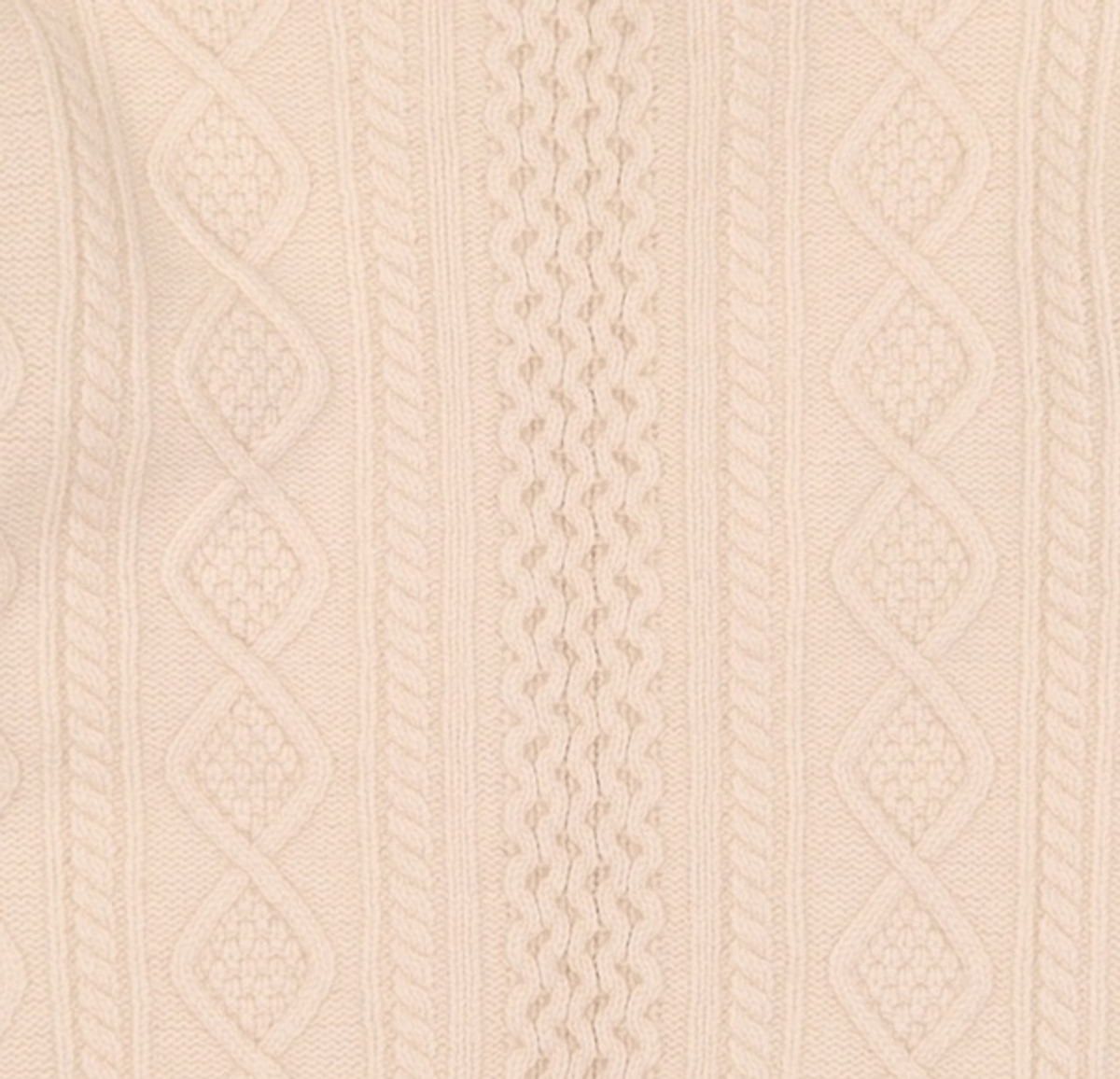 룩캐스트(LOOKAST) 아이보리 로우 케이블 울 니트 / IVORY ROWE CABLE WOOL KNIT ONE SIZE