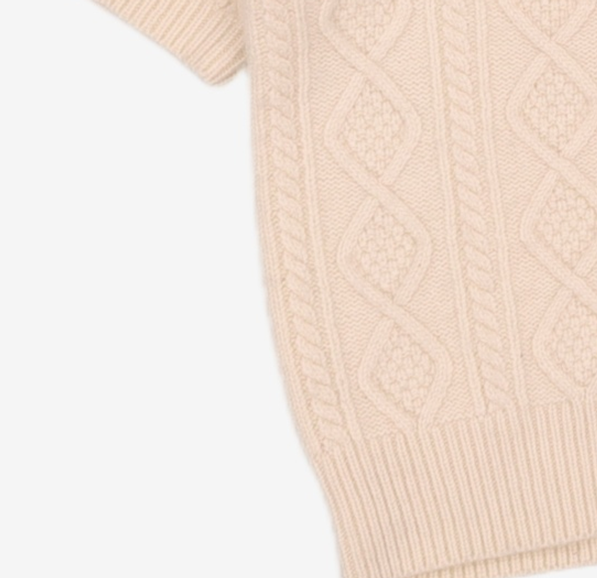 룩캐스트(LOOKAST) 아이보리 로우 케이블 울 니트 / IVORY ROWE CABLE WOOL KNIT ONE SIZE