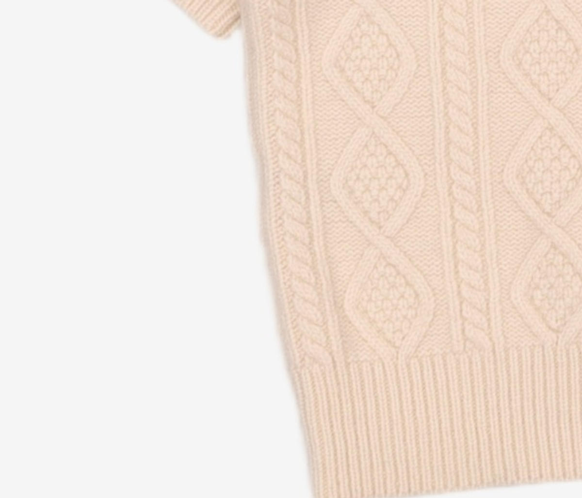 룩캐스트(LOOKAST) 아이보리 로우 케이블 울 니트 / IVORY ROWE CABLE WOOL KNIT ONE SIZE