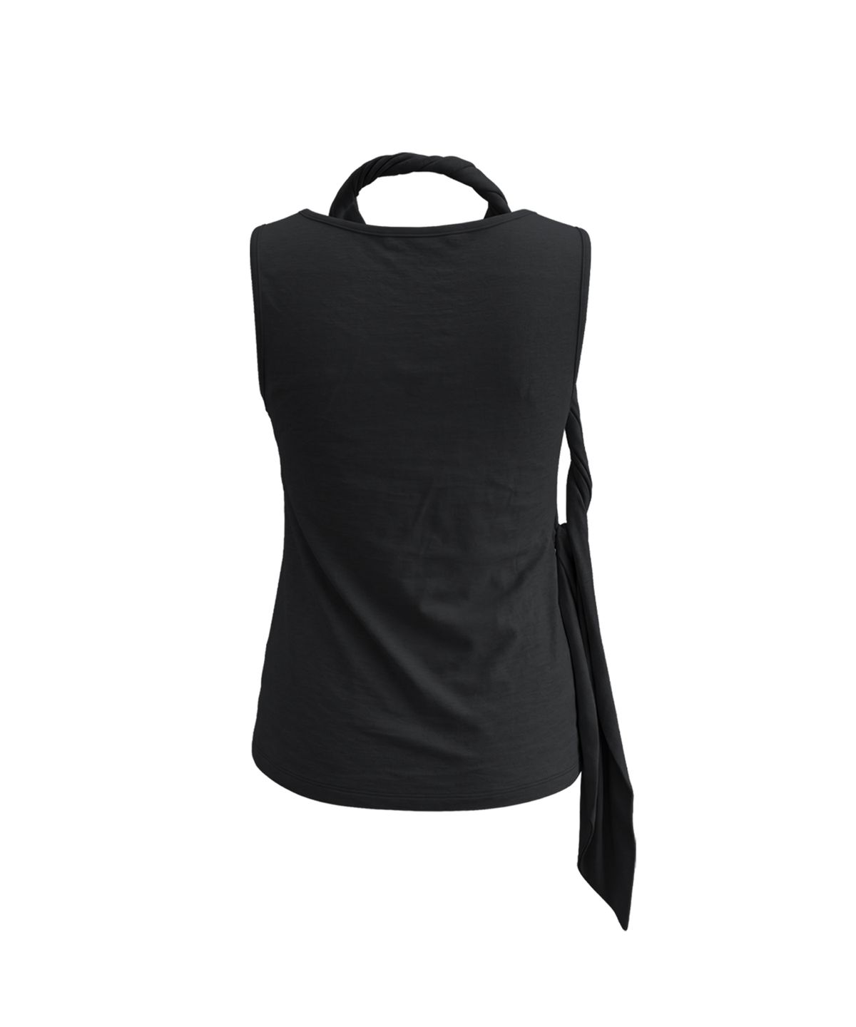정도(JUNGDO) FLOATING LOOP SLEEVELESS . BLACK