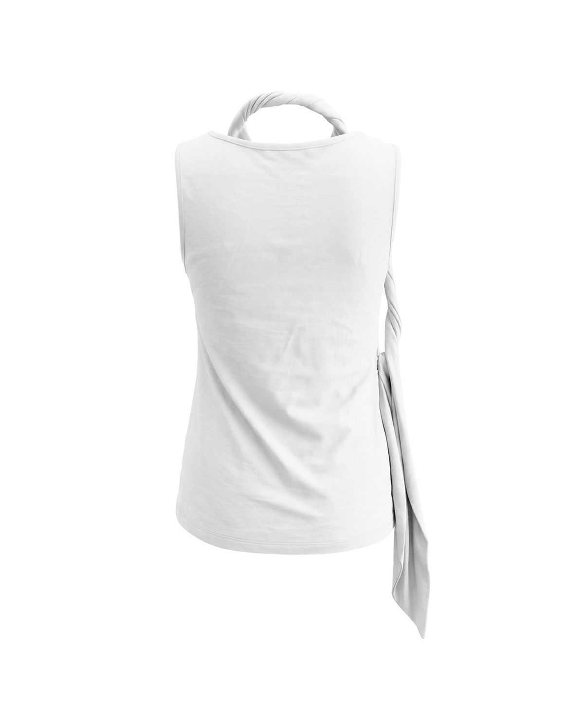 정도(JUNGDO) FLOATING LOOP SLEEVELESS . WHITE