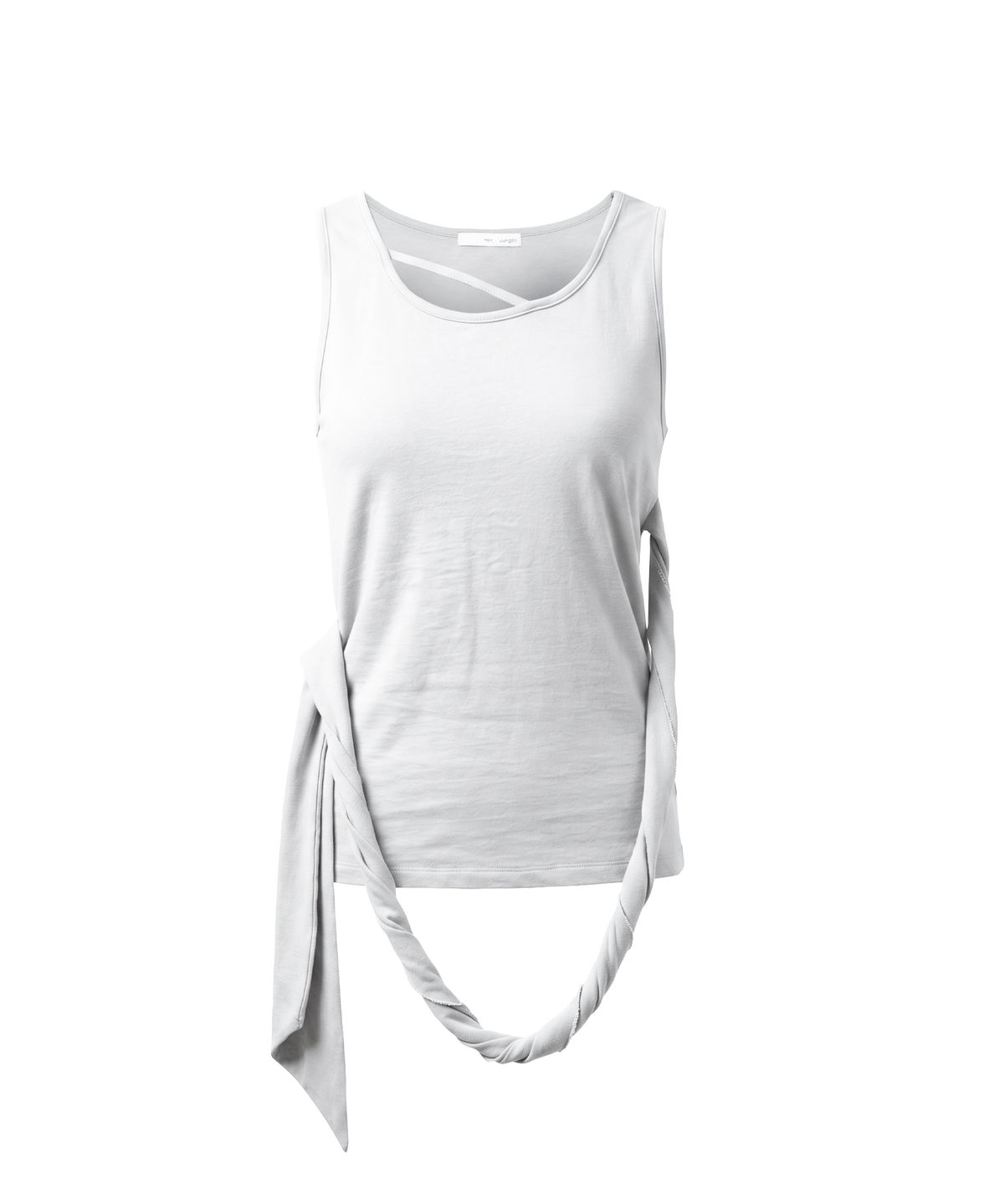 정도(JUNGDO) FLOATING LOOP SLEEVELESS . WHITE