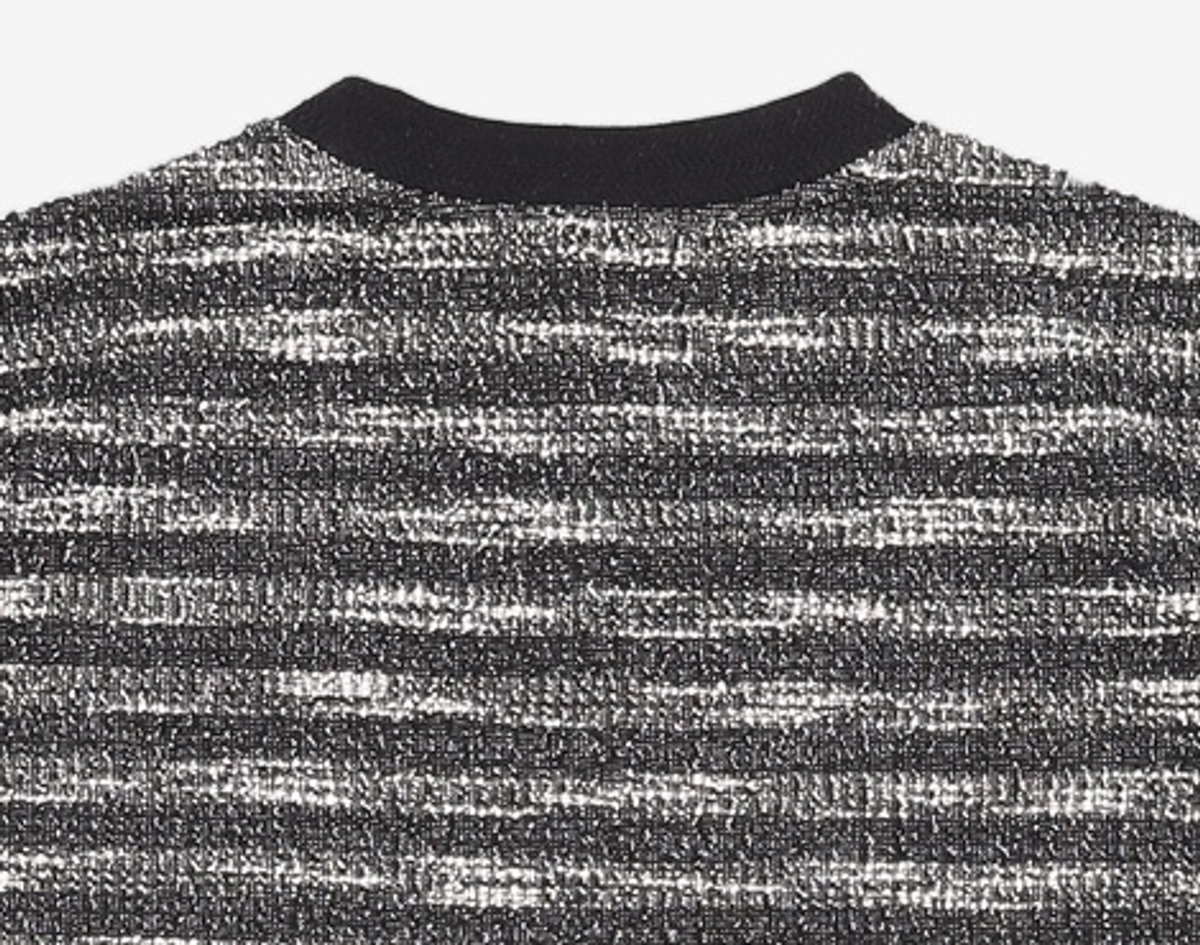 메종미네드(MAISON MINED) MIXED BOUCLE KNIT LONG SLEEVE BLACK M