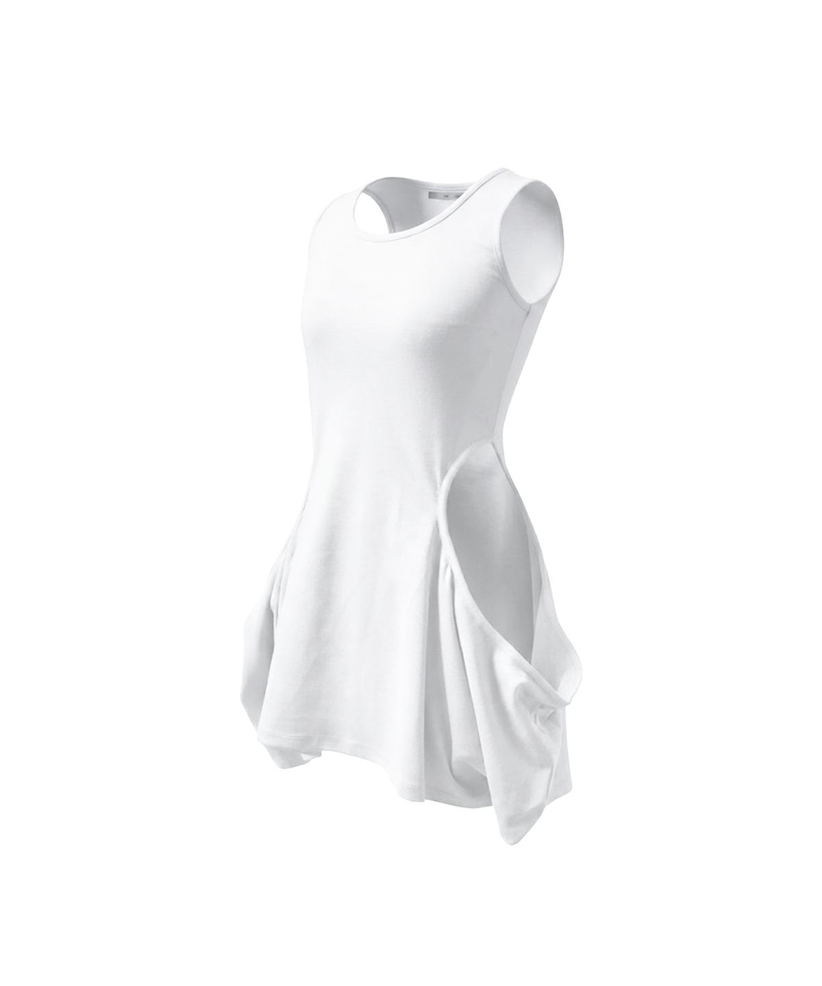 정도(JUNGDO) OPEN SLIT SLEEVELESS . WHITE