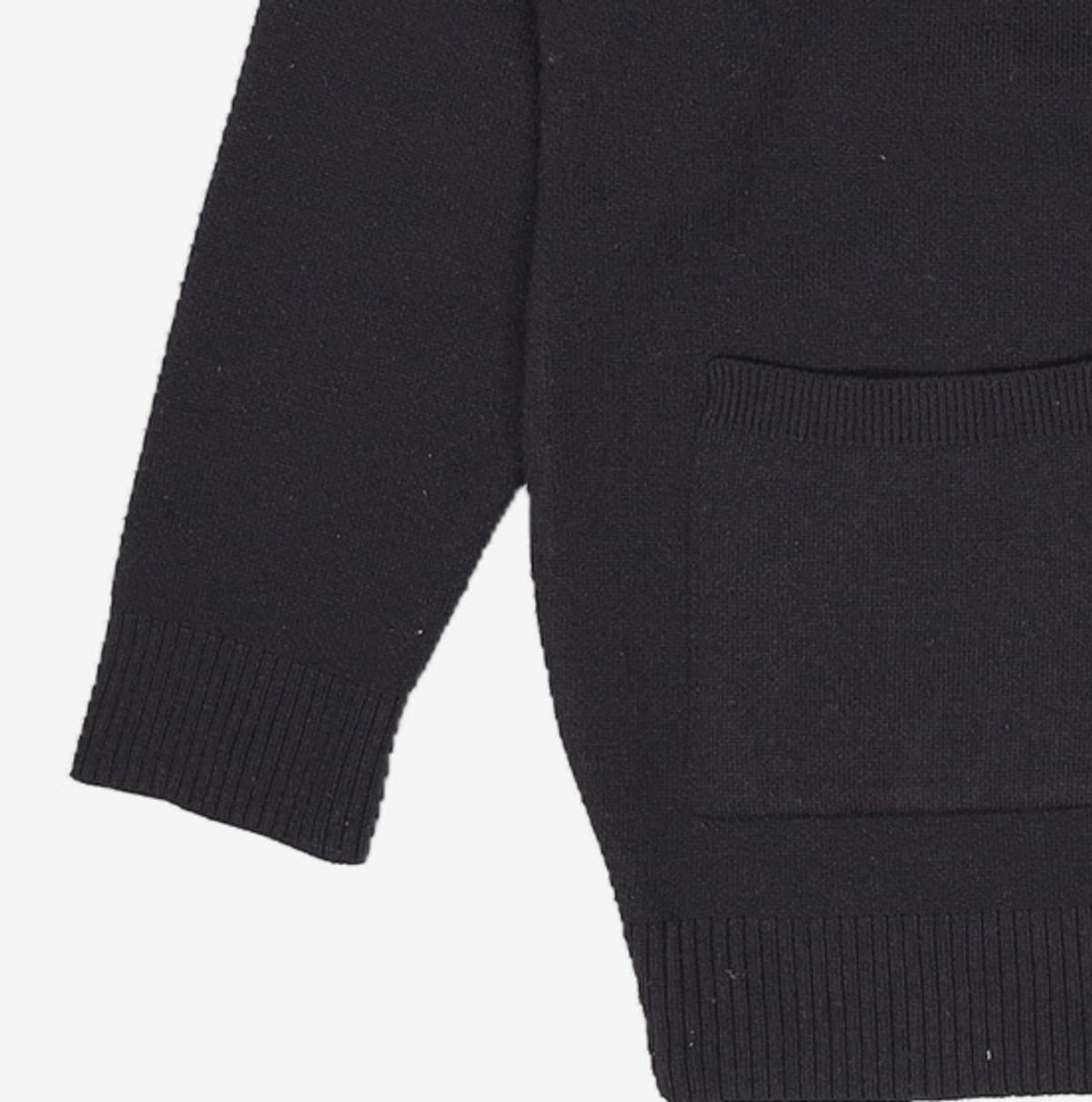 오아이오아이 컬렉션(OIOI COLLECTION) BASIC PATCH KNIT CARDIGAN [BLACK] L