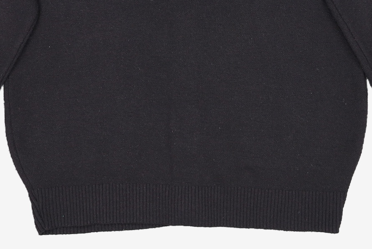 오아이오아이 컬렉션(OIOI COLLECTION) BASIC PATCH KNIT CARDIGAN [BLACK] L