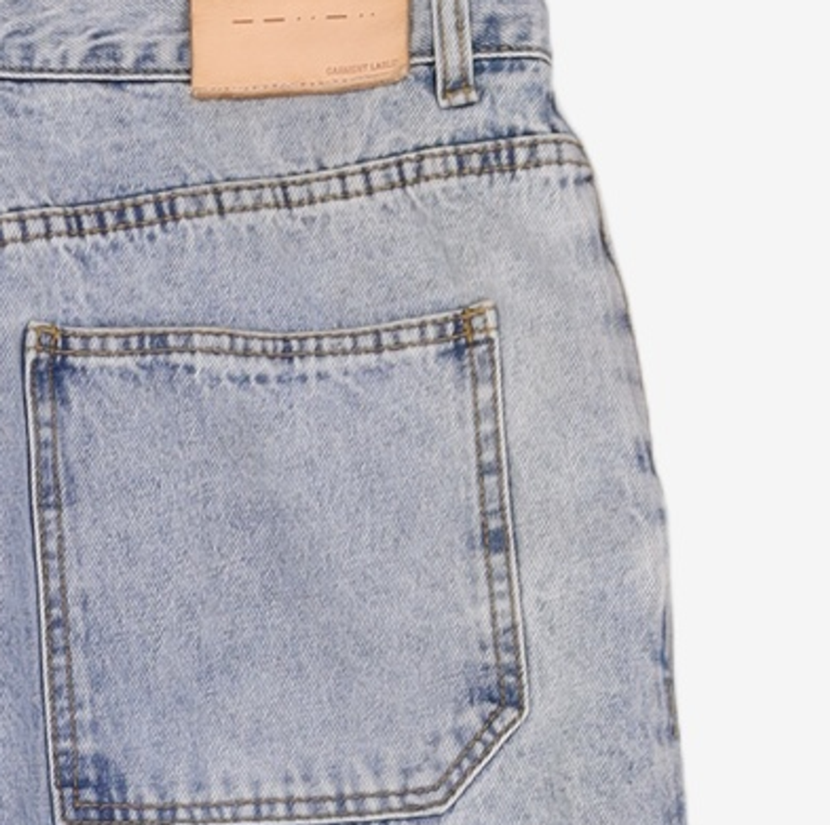 가먼트레이블(GARMENT LABLE) Proper Wide Denim Pants - Light Blue L