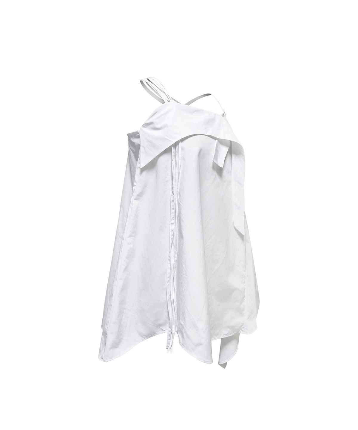 정도(JUNGDO) FLAP STRAP DRESS TOP .  WHITE