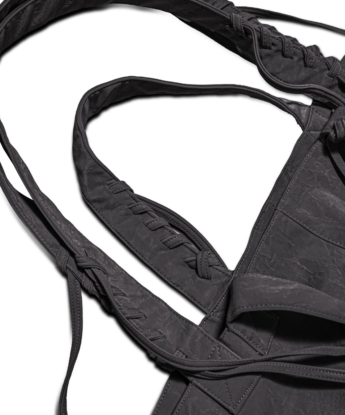 정도(JUNGDO) HEXA STRAP TOTE BAG . CHARCOAL