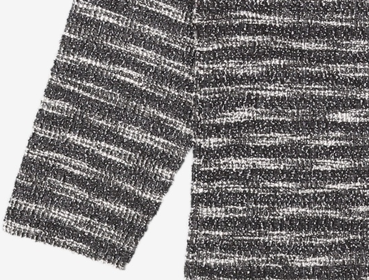 메종미네드(MAISON MINED) MIXED BOUCLE KNIT LONG SLEEVE BLACK