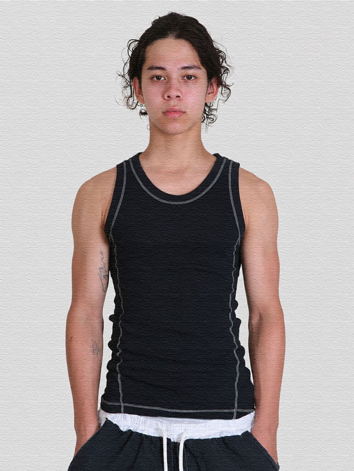 키아세(KIIACE) Cover Tank Top Black