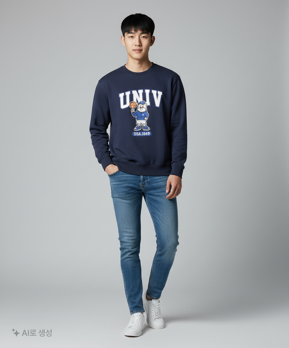 후아유(WHO.A.U) 엉클 스티브 맨투맨 WHMWC2213U M