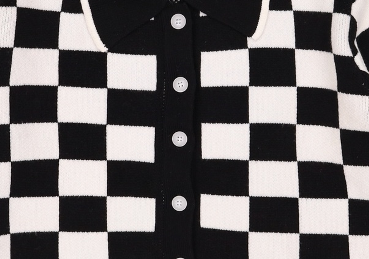 미쏘(MIXXO) 카라넥 체크 가디건 MIWCKCV25T M