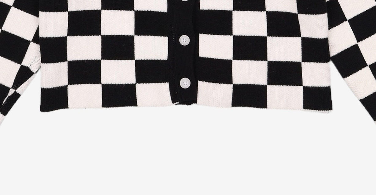 미쏘(MIXXO) 카라넥 체크 가디건 MIWCKCV25T M