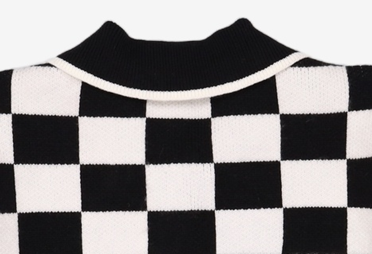미쏘(MIXXO) 카라넥 체크 가디건 MIWCKCV25T M