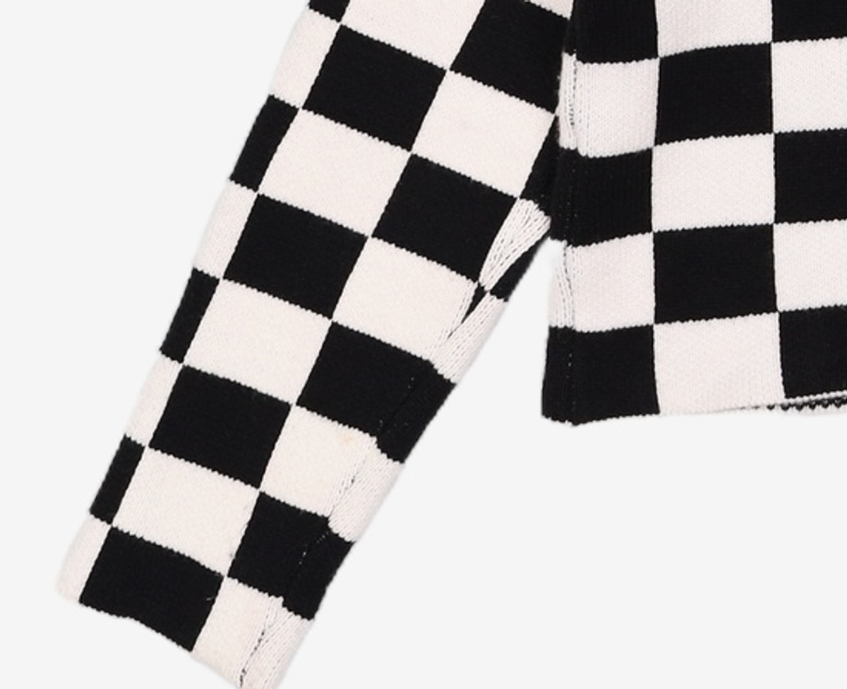 미쏘(MIXXO) 카라넥 체크 가디건 MIWCKCV25T M