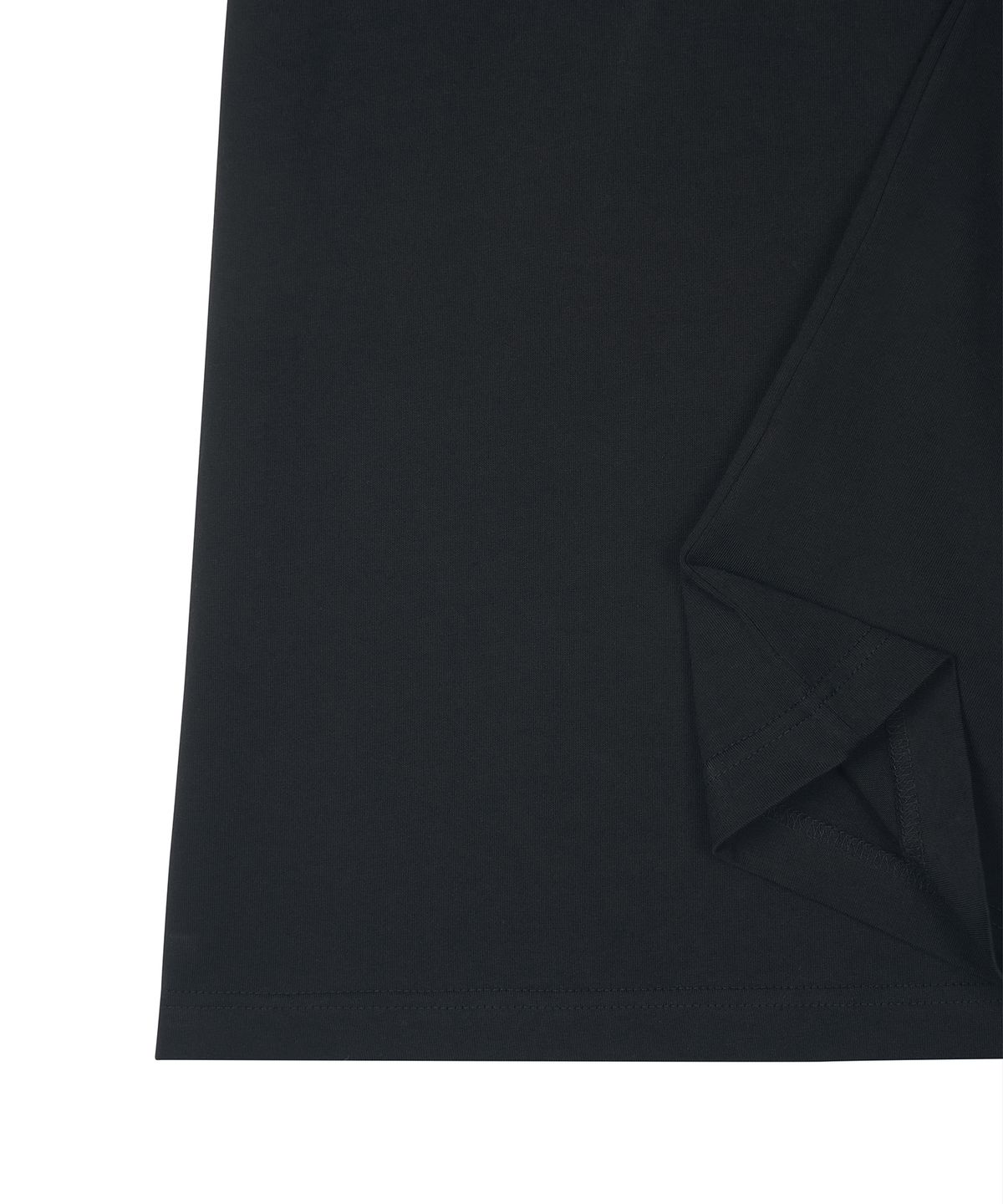 고라미스(GORAMIS) 로고 엠브로이더리 반팔 티셔츠 [BLACK]
