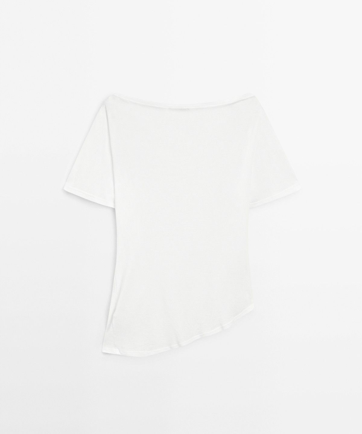 마시모두띠(MASSIMO DUTTI) 자수 디테일 비대칭 탑