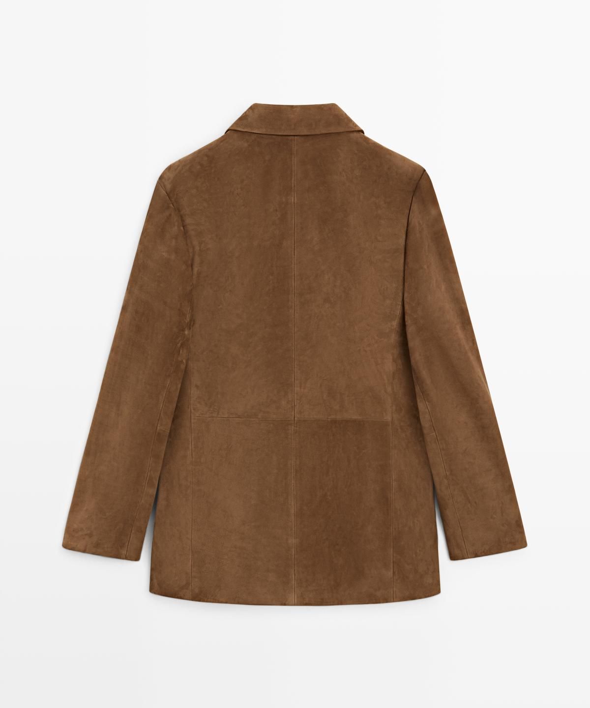 마시모두띠(MASSIMO DUTTI) 카멜 스웨이드 레더 블레이저