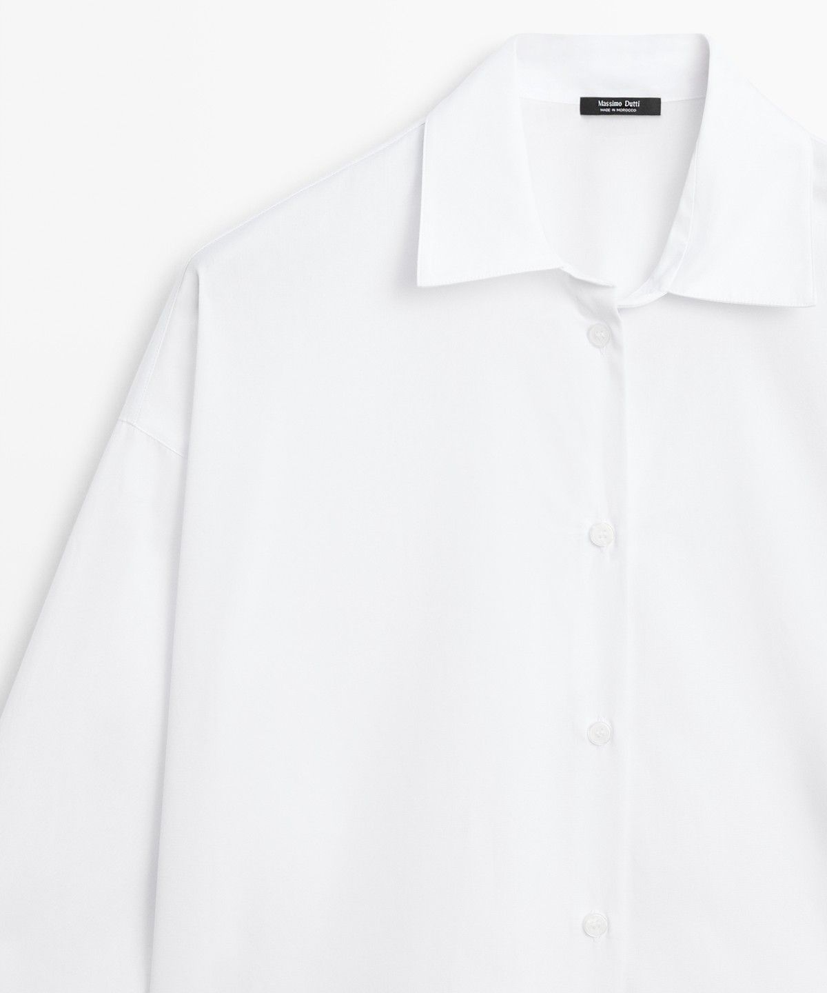 마시모두띠(MASSIMO DUTTI) 100% 코튼 포플린 셔츠