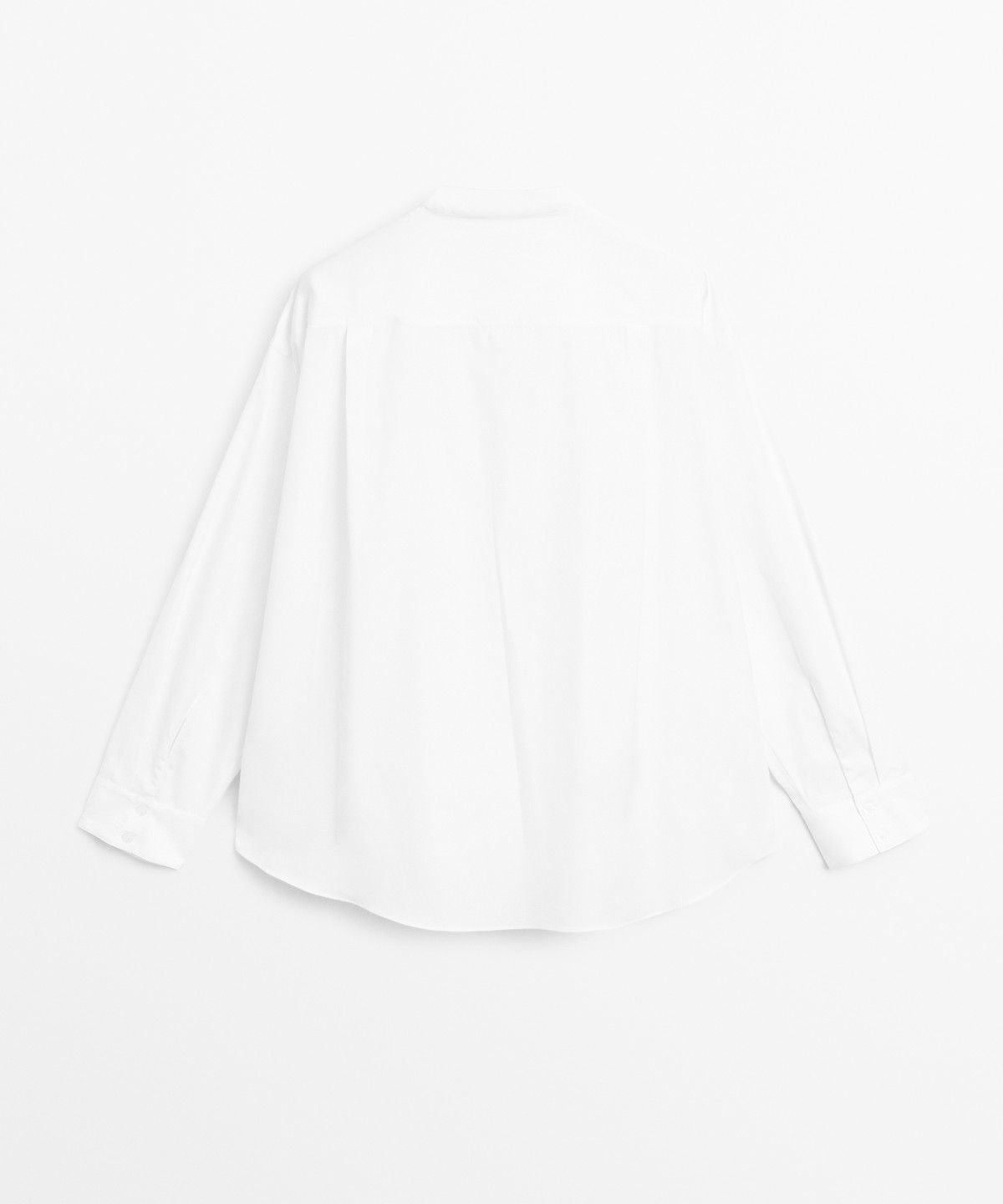 마시모두띠(MASSIMO DUTTI) 스탠드 칼라 포플린 셔츠