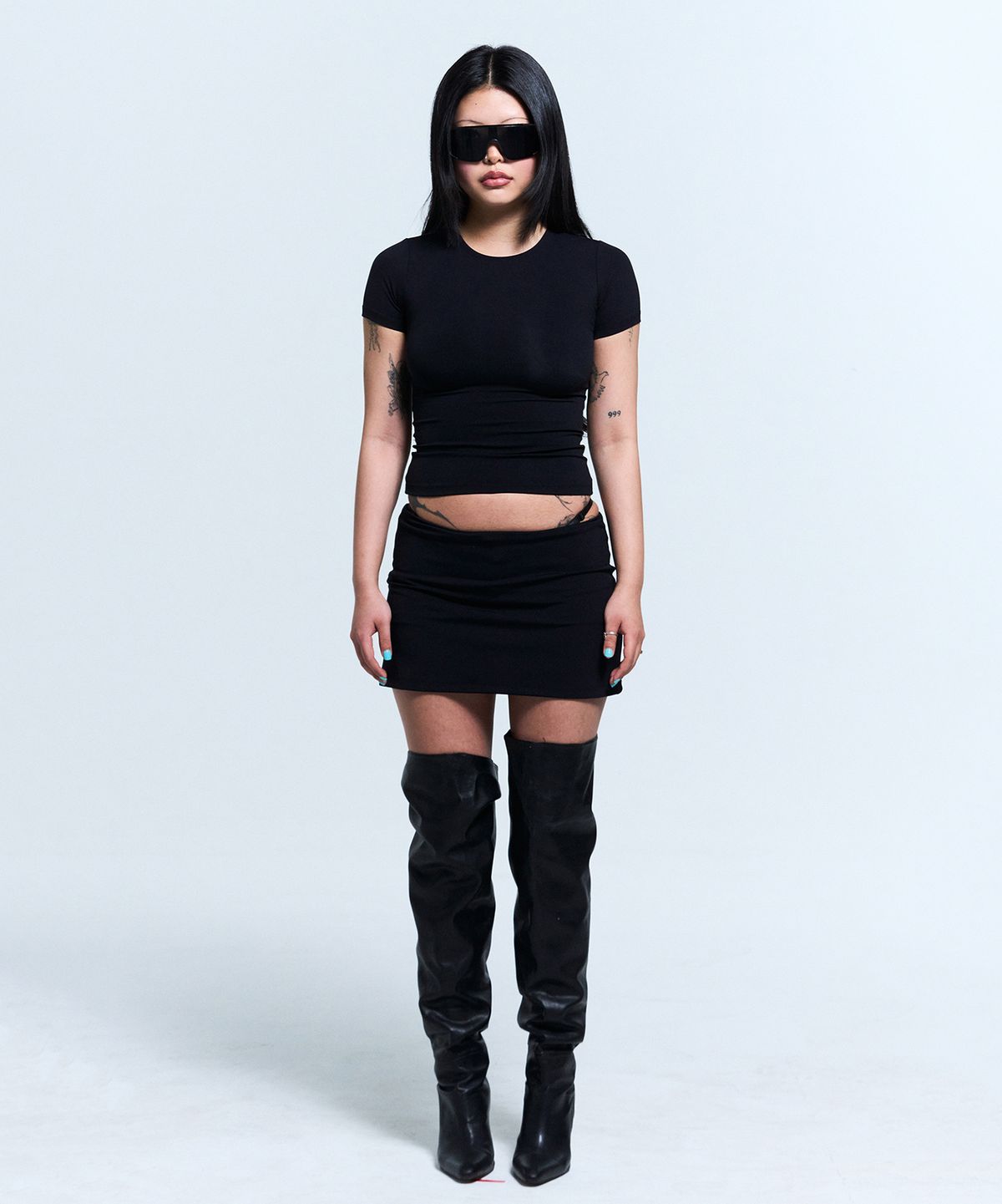 베이크먼데이(BAKEDMONDAY) [BLACK] SKINA SKIRT