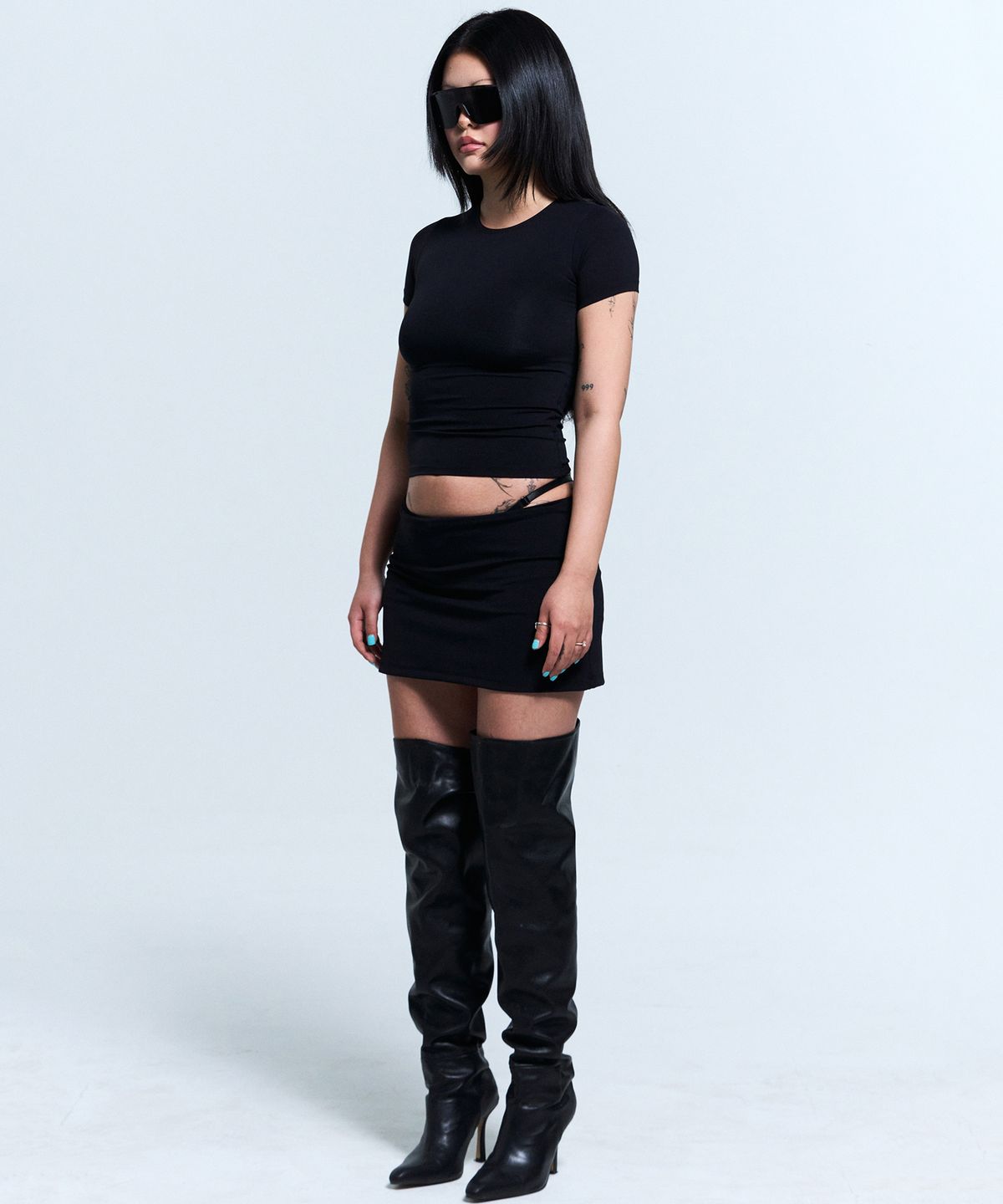 베이크먼데이(BAKEDMONDAY) [BLACK] SKINA SKIRT