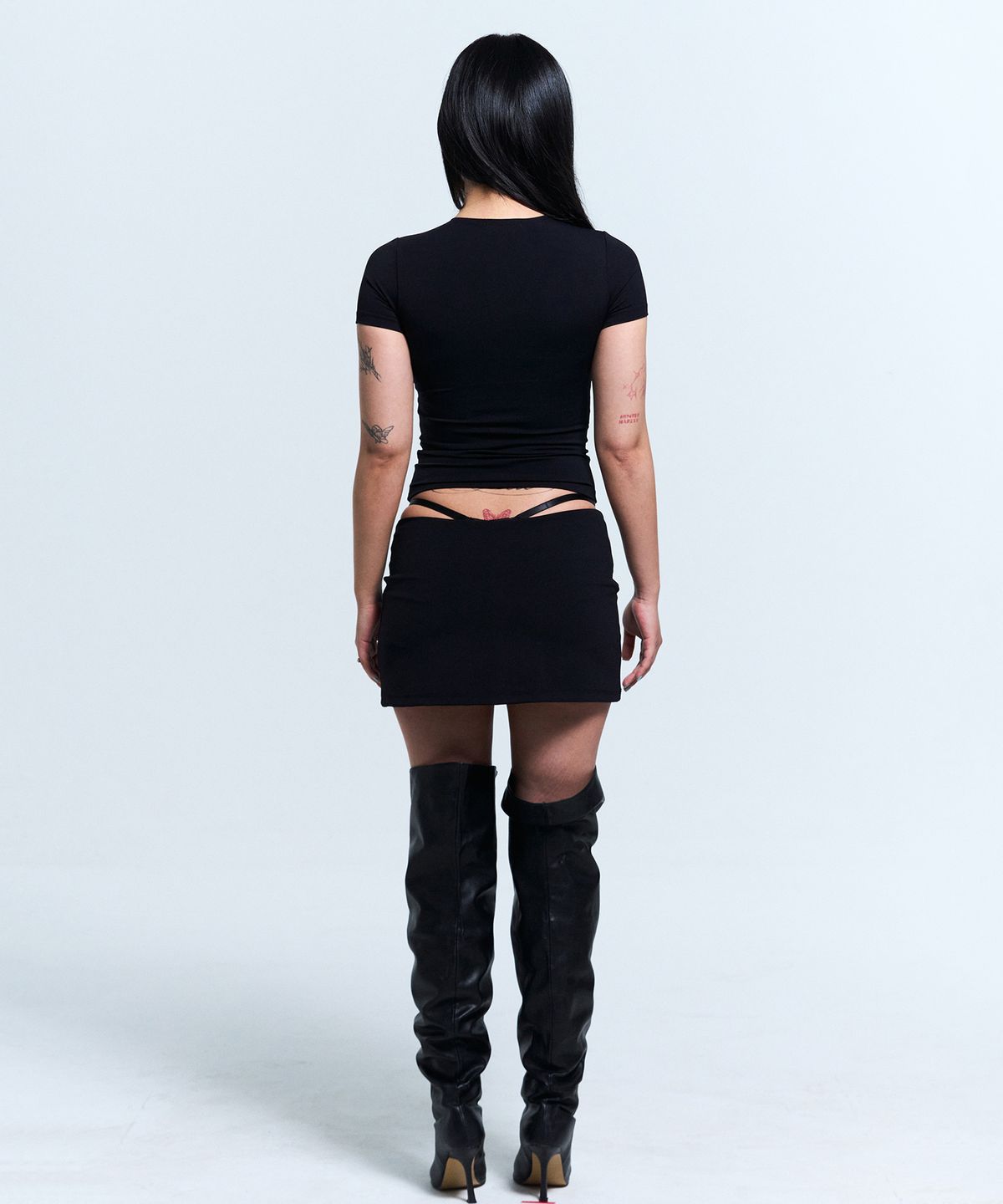 베이크먼데이(BAKEDMONDAY) [BLACK] SKINA SKIRT