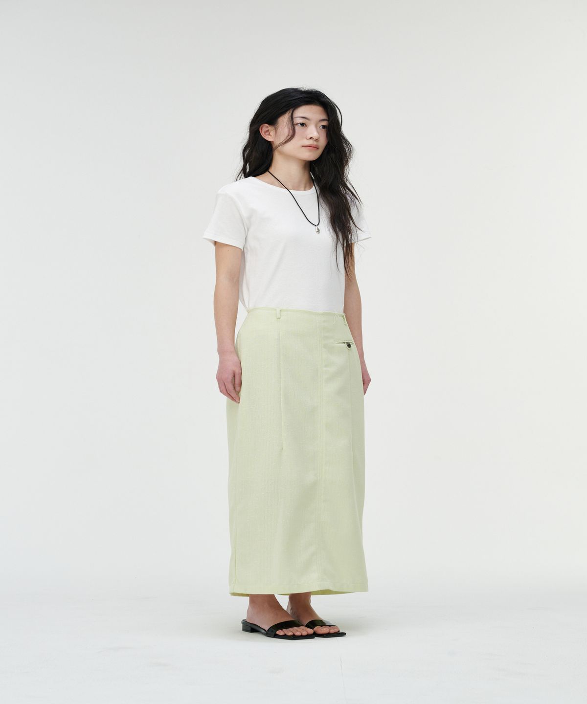 까롯(CARROTTE) Vintage Slub Cotton Ribbed Tee, White