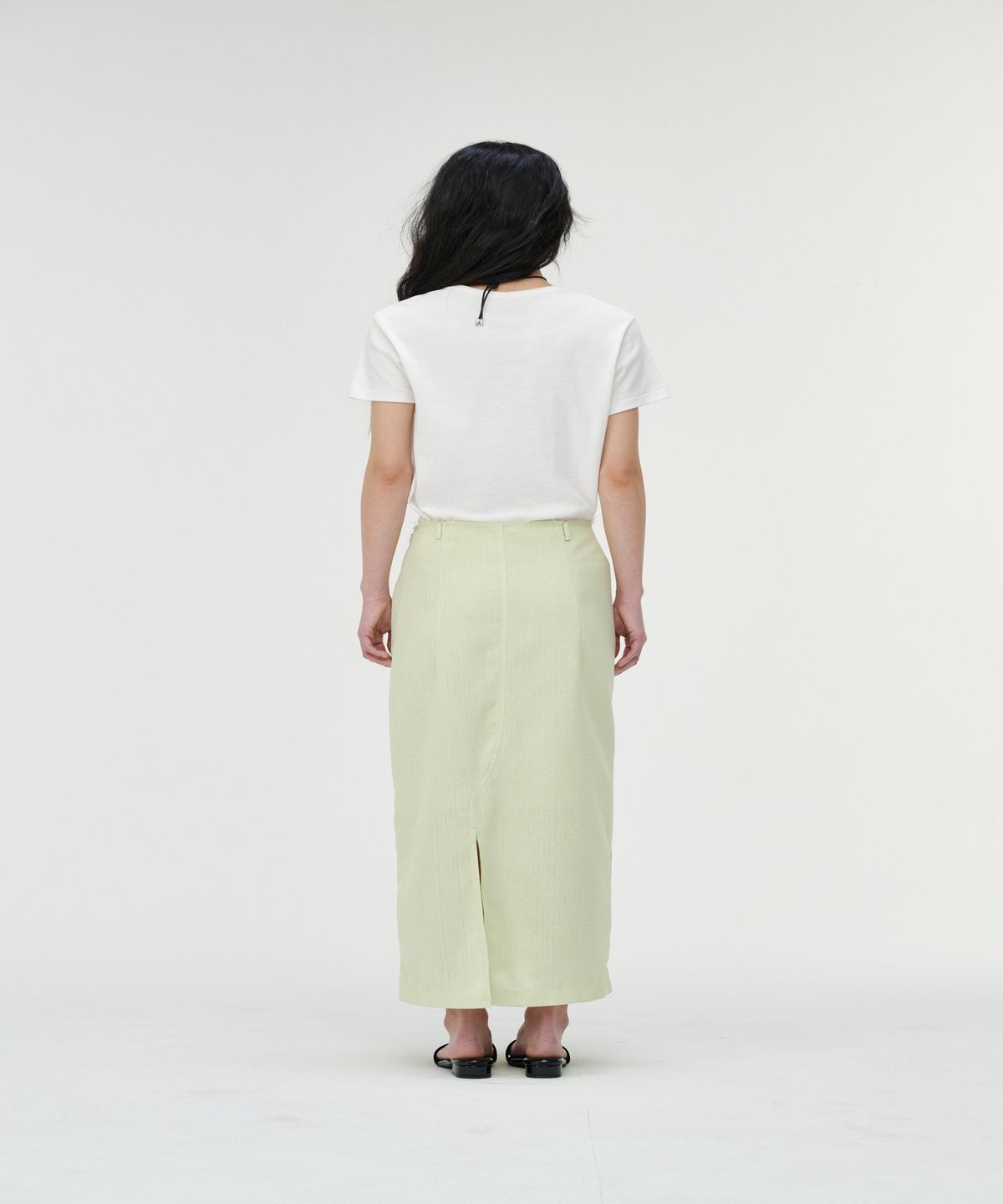 까롯(CARROTTE) Vintage Slub Cotton Ribbed Tee, White