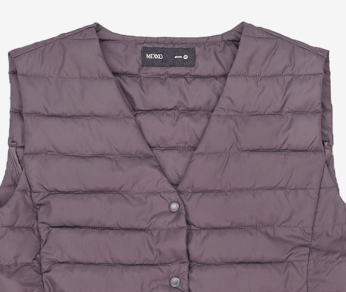 미쏘(MIXXO) 브이넥 슬림핏 경량패딩조끼 MIWJP9V01B M