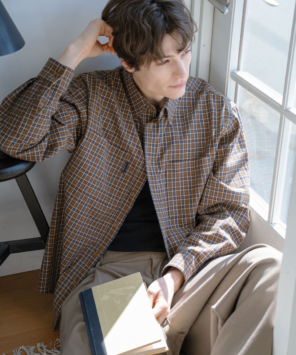 른넷(LEUNNET) 엔조 체크 셔츠 (Enzo Check Shirt) / Brown