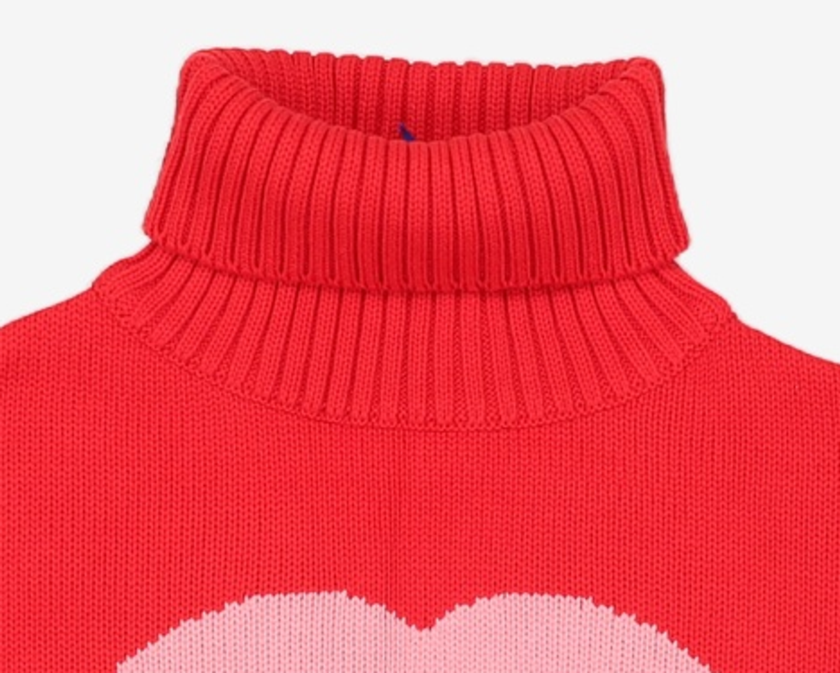 아이아이(EYEYE) LIPS EMBROID TURTLE NECK KNIT TOP_RED (EEON4NTR05W) FREE