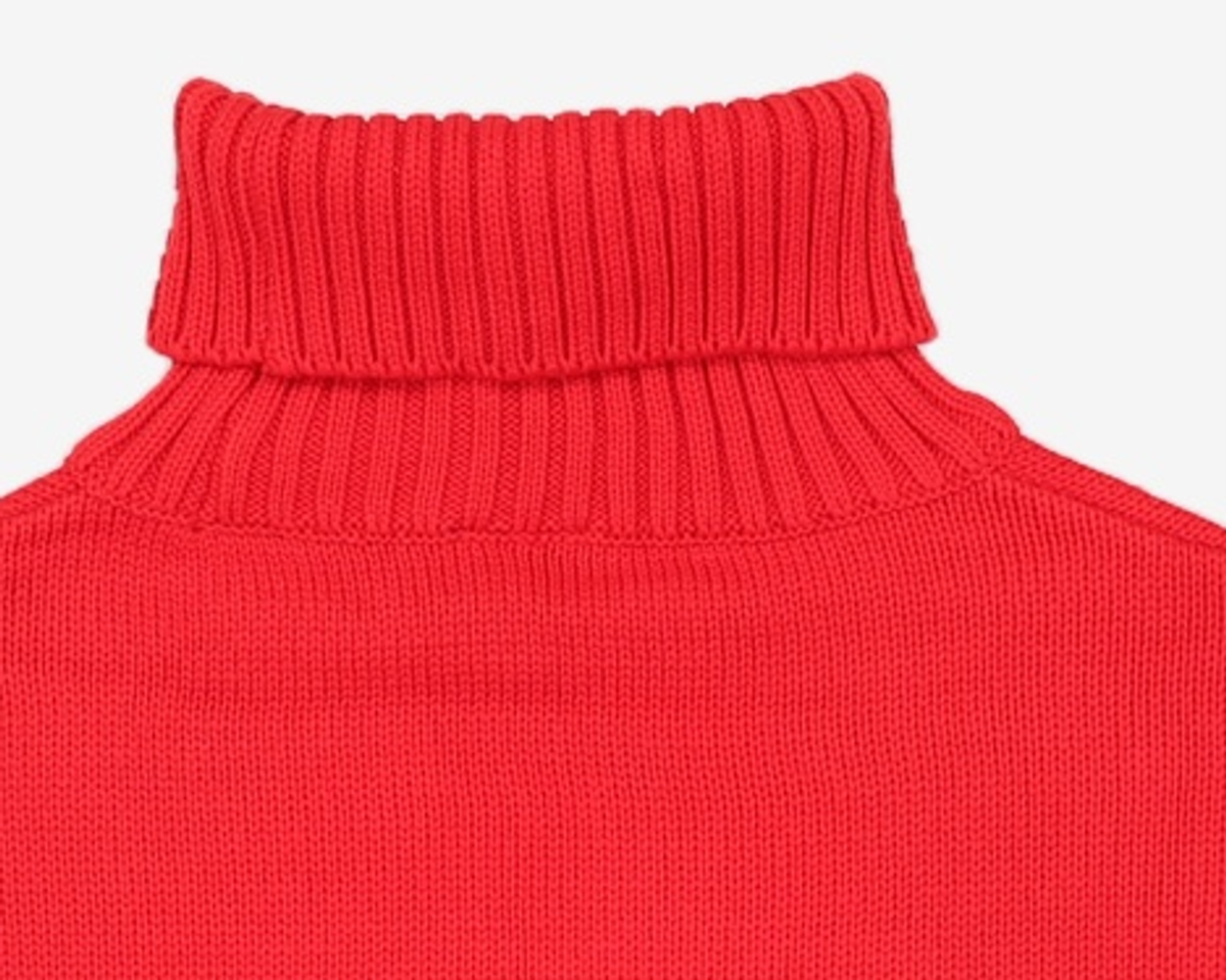 아이아이(EYEYE) LIPS EMBROID TURTLE NECK KNIT TOP_RED (EEON4NTR05W) FREE