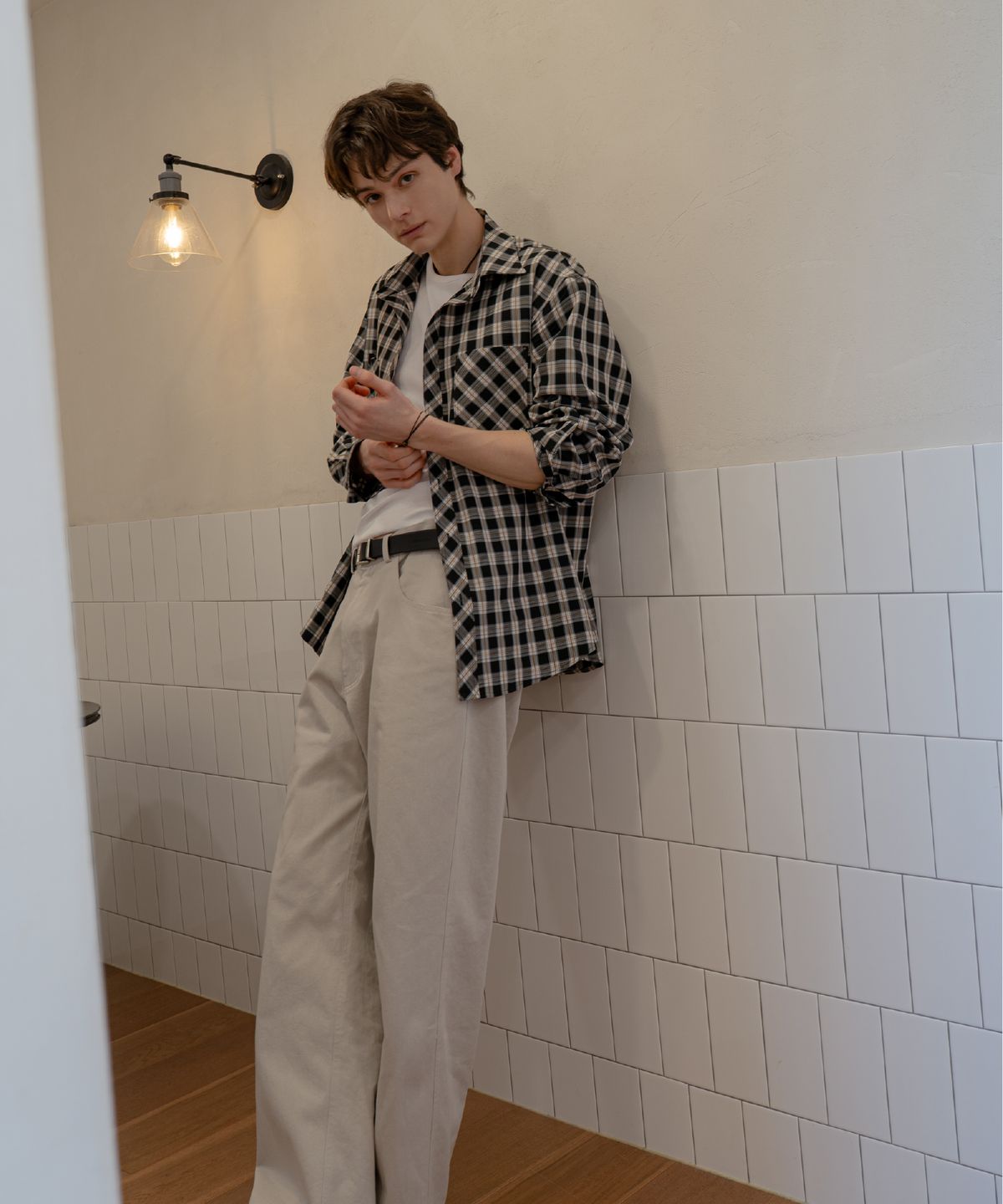른넷(LEUNNET) 보아즈 체크 셔츠 (Boaz Check Shirt) / Black White