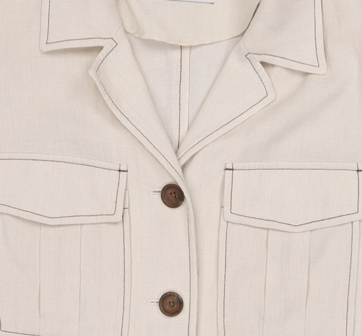 미쏘(MIXXO) 테일러드 스티치 반팔 자켓_MIWJKD601C M