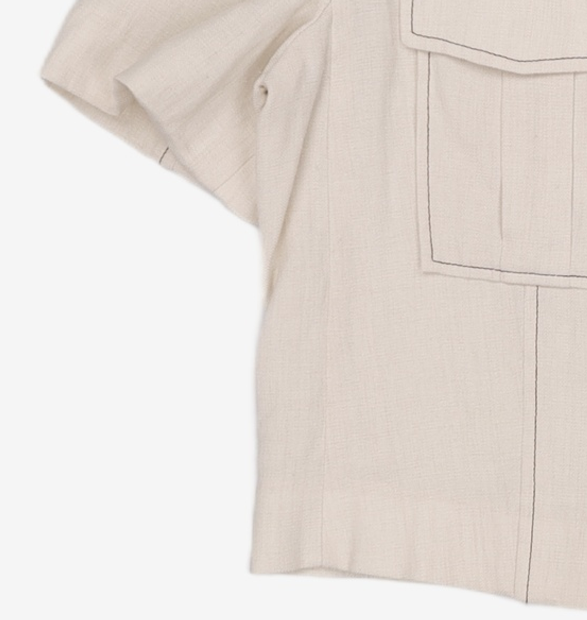 미쏘(MIXXO) 테일러드 스티치 반팔 자켓_MIWJKD601C M
