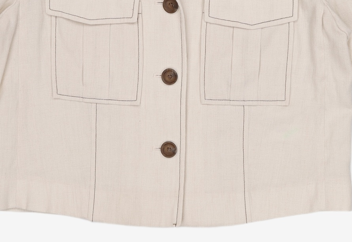 미쏘(MIXXO) 테일러드 스티치 반팔 자켓_MIWJKD601C M