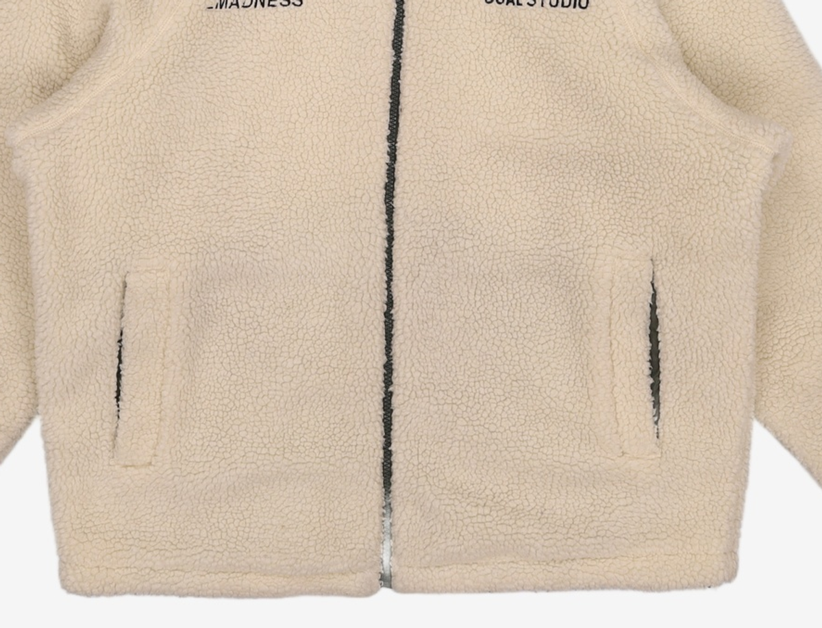 골스튜디오(GOALSTUDIO) REVERSIBLE SHERPA PADDED JACKET - WHITE M