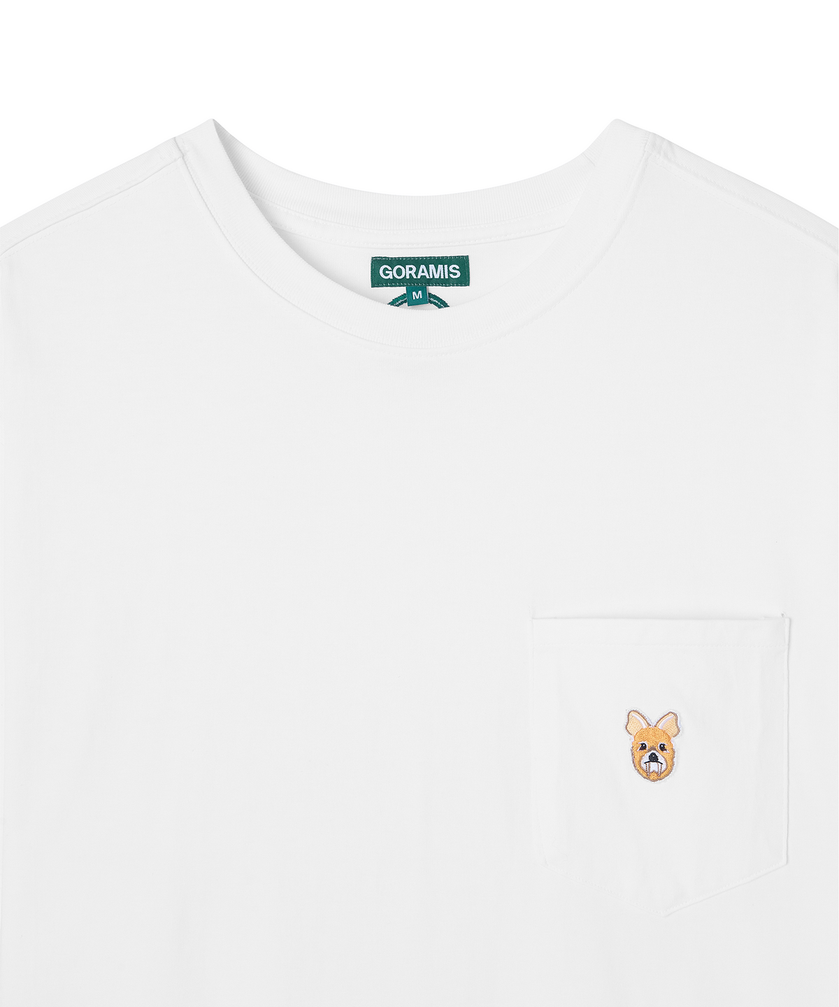 고라미스(GORAMIS) 포켓 고라니 페이스 반팔 티셔츠 [WHITE]
