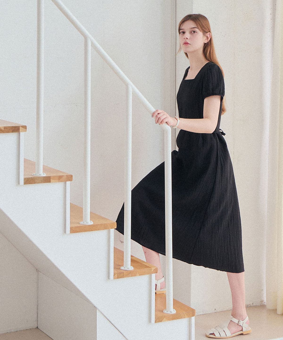 슬로우롤리(SLOWLOLLI) Pure summer dress_2 Colors