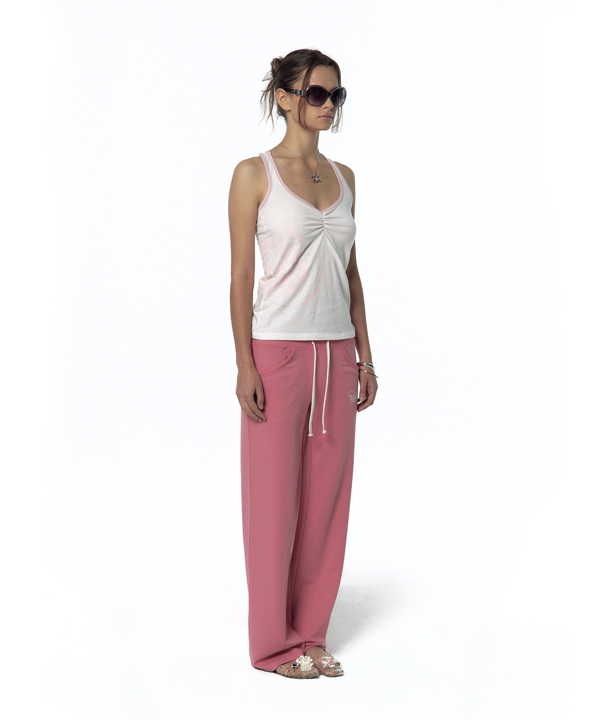 카시코(KASHIKO) Lily Racerback Top White