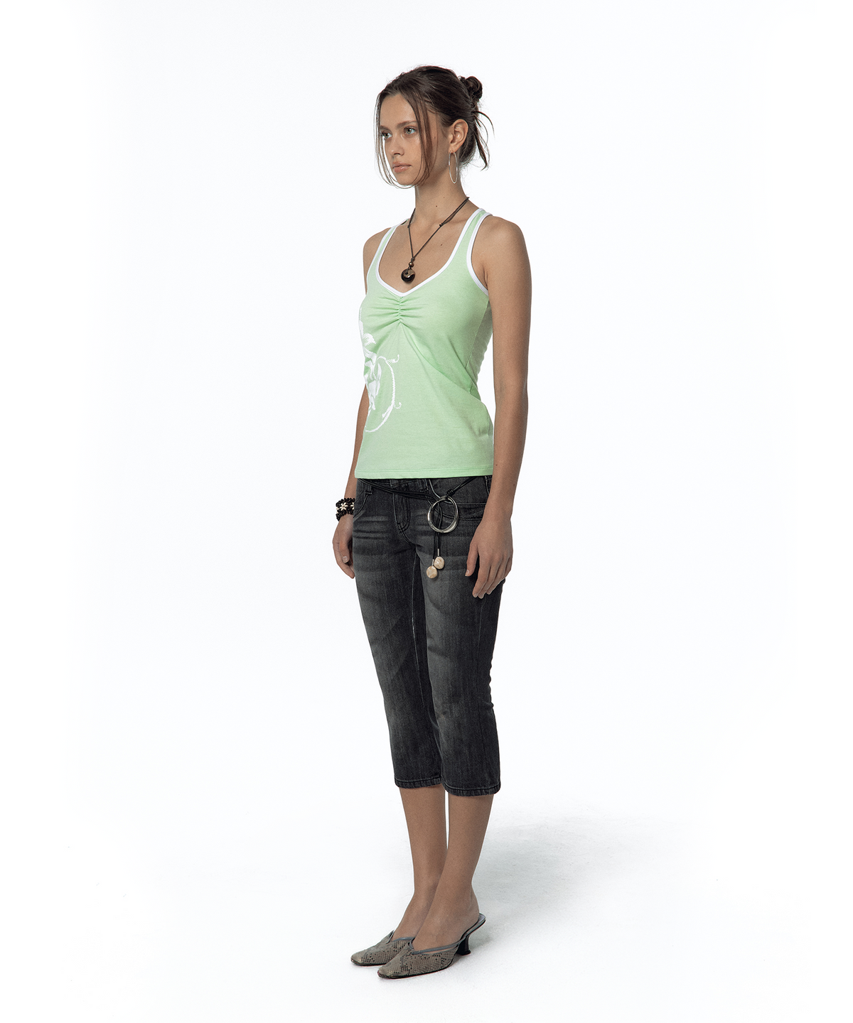카시코(KASHIKO) Lily Racerback Top Lime